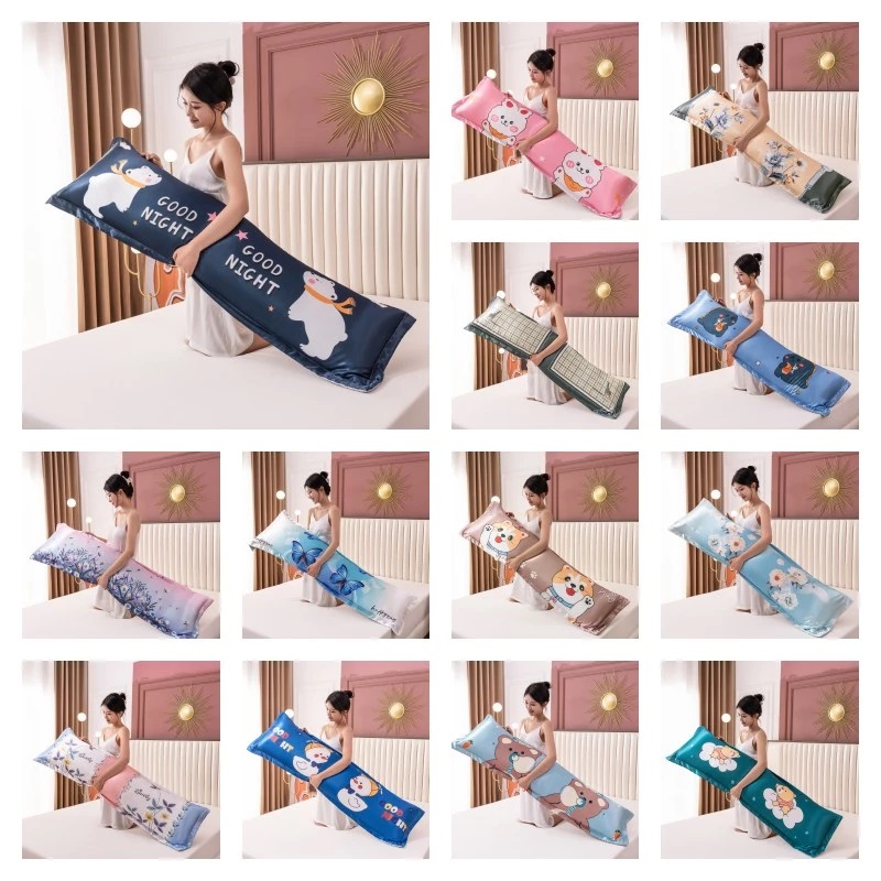 Satin Pillowcase Silk - Cool Summer 120/150/180Cm Federa lunga Coppia