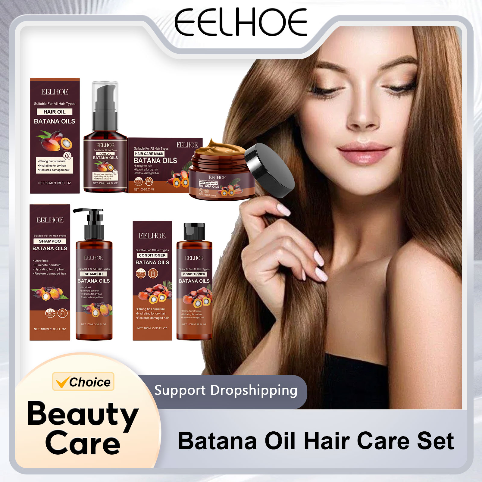 Hair Care Vitamin E - Batana Oil Set per la cura